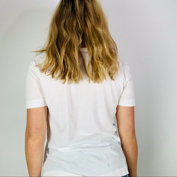 ZADIG & VOLTAIRE V Neck Cotton shortsleeve white T - Picture 5 of 7